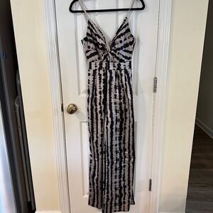Smoke Boutique Tie-Dye Twist Front Wide Leg Jumpsuit | Size Small